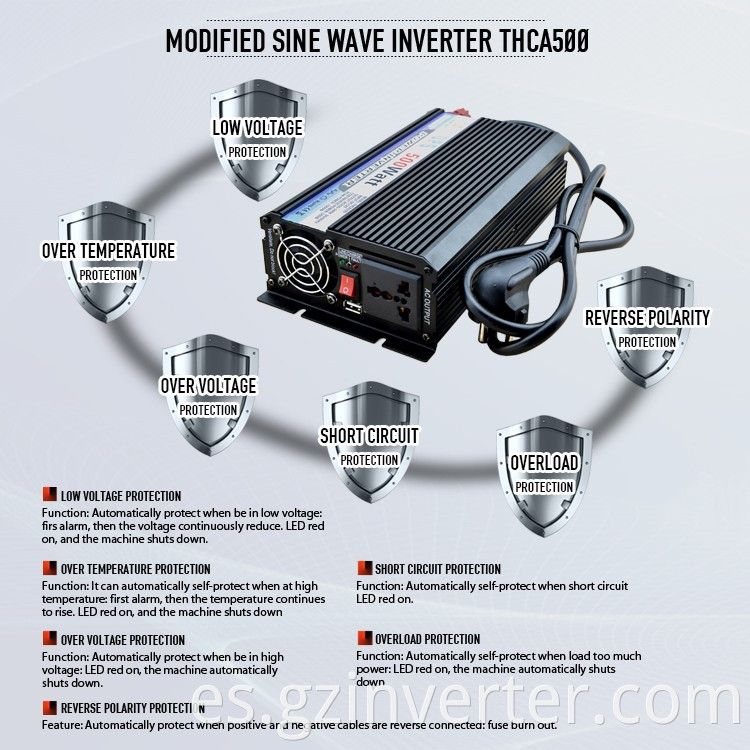 Inverters de cargador portátil de Guangzhou 500W con certificado CE Rosh